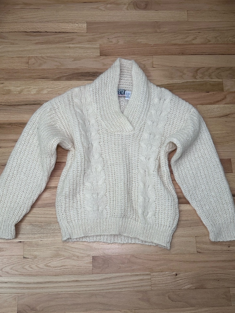 Vintage 80s Forenza Made in Italy Mohair Blend Chunky Knit Sweater